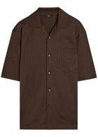 Herno Knit Cotton Shirt Dark Brown