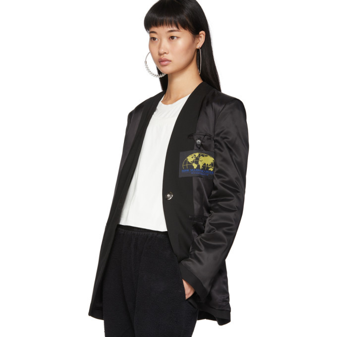 MM6 Maison Margiela Black Inside-Out Blazer MM6 Maison Margiela