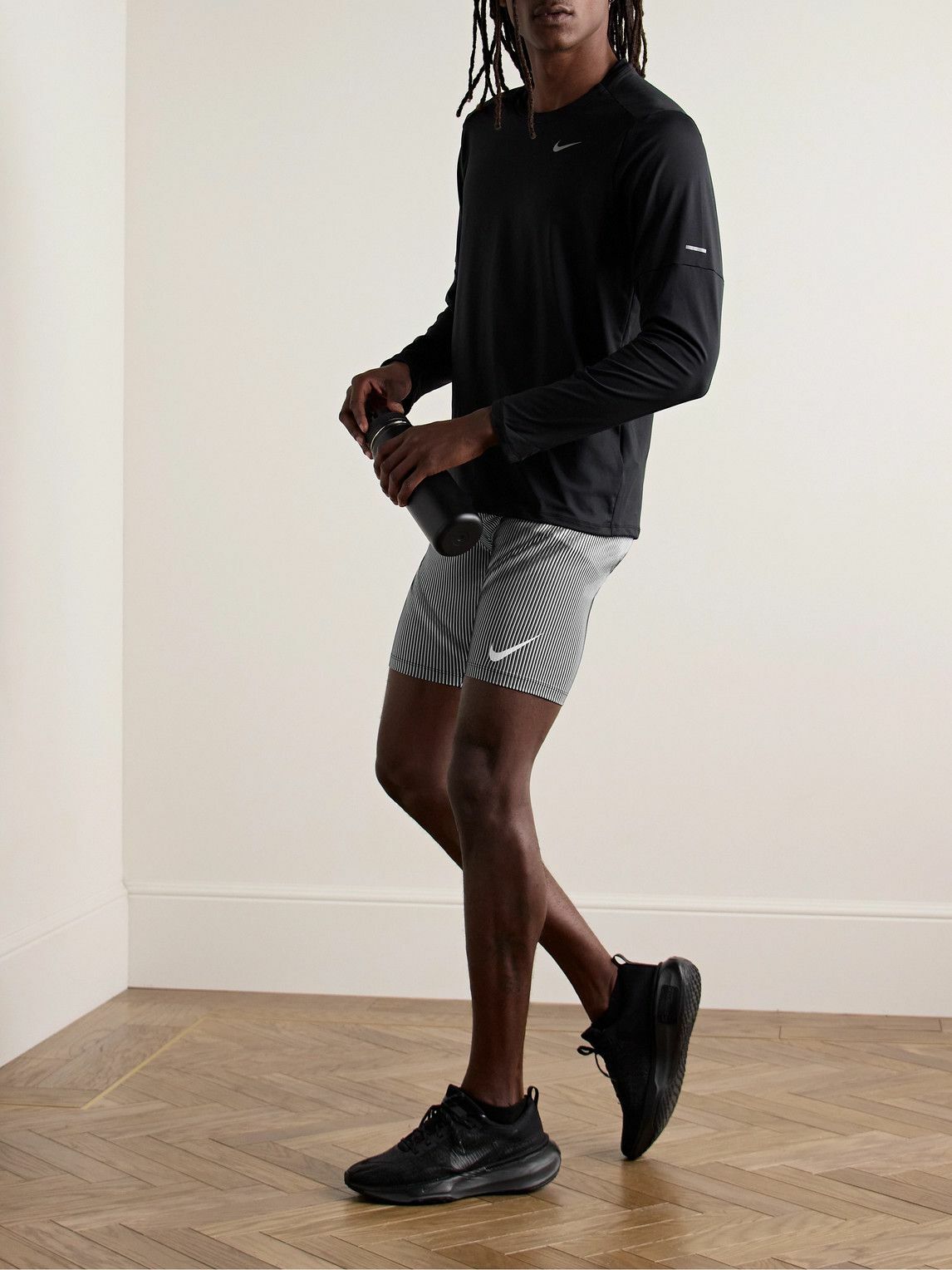 NIKE AEROSWIFT ランニングタイツ グレー M Nike エアロスイフト ロング タイツ M グレー マラソン スパッツ