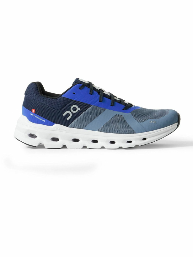 Photo: ON - Cloudrunner Mesh Running Sneakers - Blue