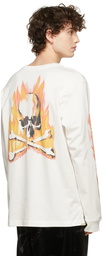 mastermind WORLD White & Orange Frame Long Sleeve T-Shirt