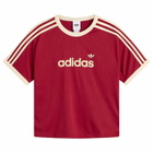 Adidas Women's Mesh T-Shirt in Team Victory Red/Warm Vanilla