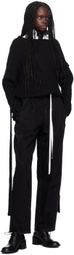 YOHJI YAMAMOTO Black R-Cap Sleeve Sweater