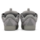 Lanvin Gray Monochrome Suede Curb Sneakers