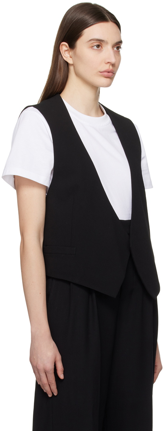 AMI Paris Black Open Vest