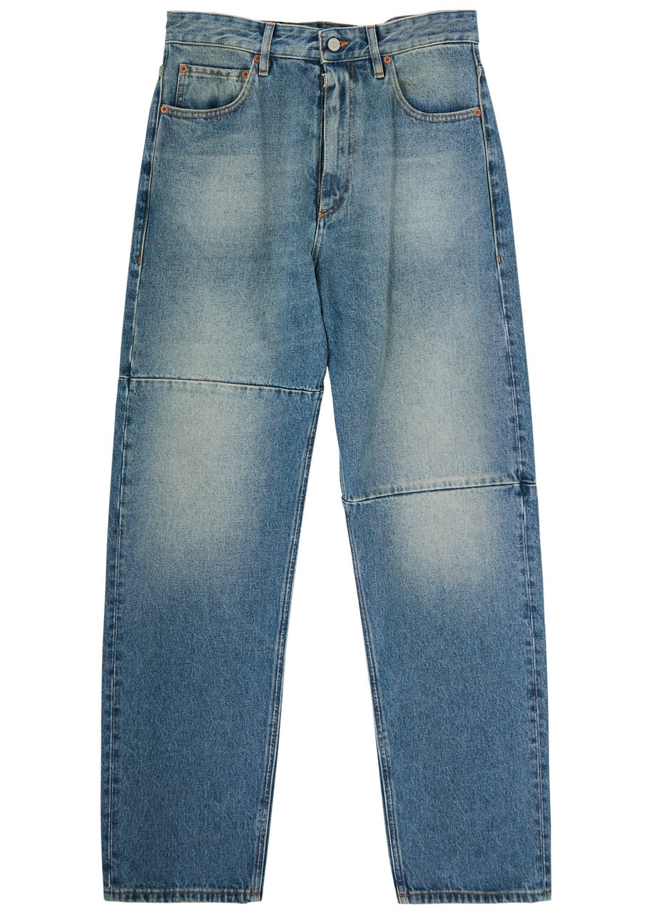 MM6 BY Maison Margiela Faded Wide-leg Jeans