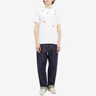 Comme des Garçons Play Men's Many Heart T-Shirt in White