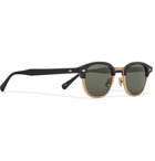 Moscot - Lemtosh-Mac Round-Frame Matte-Acetate And Gold-Tone Sunglasses - Black