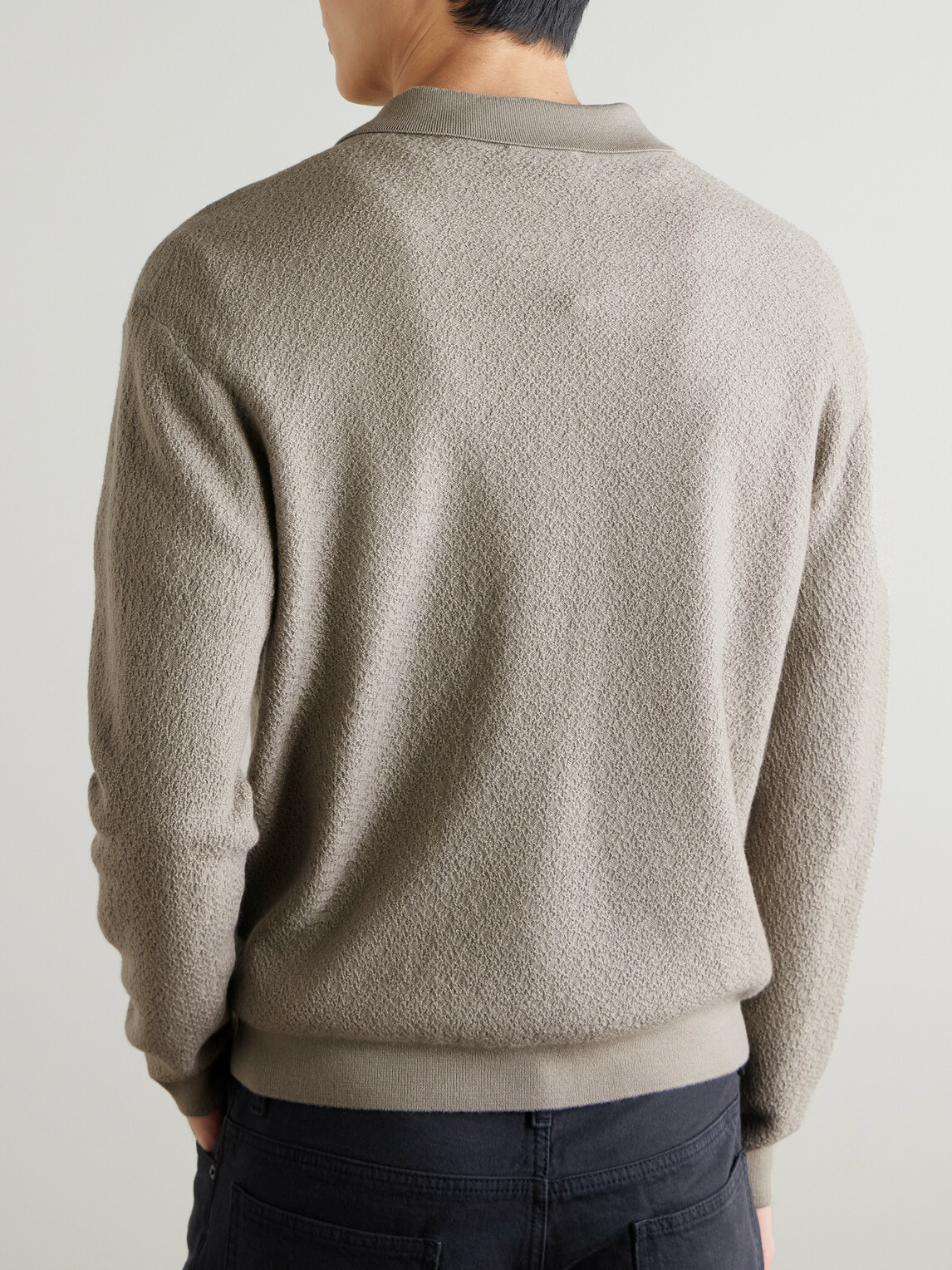 FRAME - Wool Polo Sweater - Gray