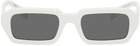 Prada Eyewear White Rectangular Sunglasses