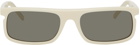 Kenzo Off-White Rectangular Sunglasses