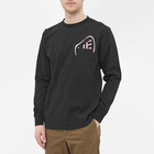 Uniform Experiment Men's Long Sleeve Pocket Logo T-Shirt in Black