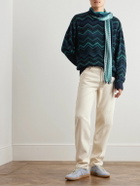 Missoni - Chevron Cotton-Blend Sweater - Blue