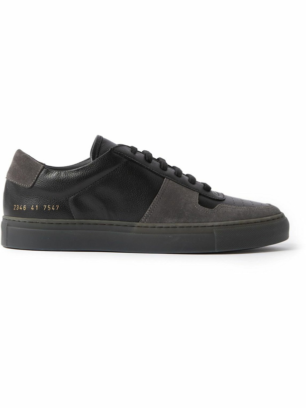 Photo: Common Projects - BBall Full-Grain Leather and Suede Sneakers - Brown