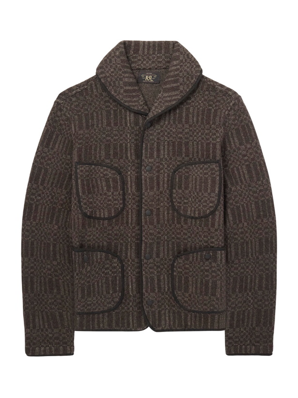 Photo: RRL - Shawl-Collar Jacquard-Knit Wool and Cashmere-Blend Cardigan - Brown