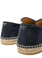 Jimmy Choo Shenton Suede Espadrille Loafers Navy