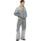 Off-White Gray Garment Dye Slouchy Track Pants