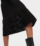 Alexander McQueen Cotton-blend crochet midi dress