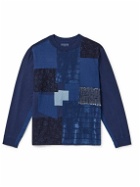 Blue Blue Japan - Patchwork Indigo-Dyed Cotton-Jersey T-Shirt - Blue