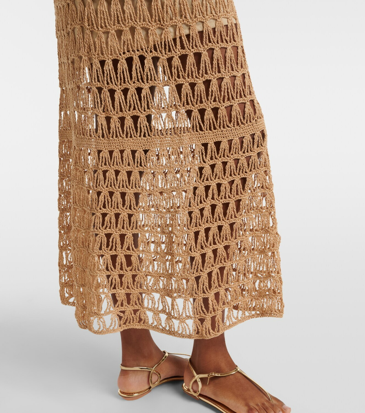 Anna Kosturova Marissa cotton crochet maxi dress
