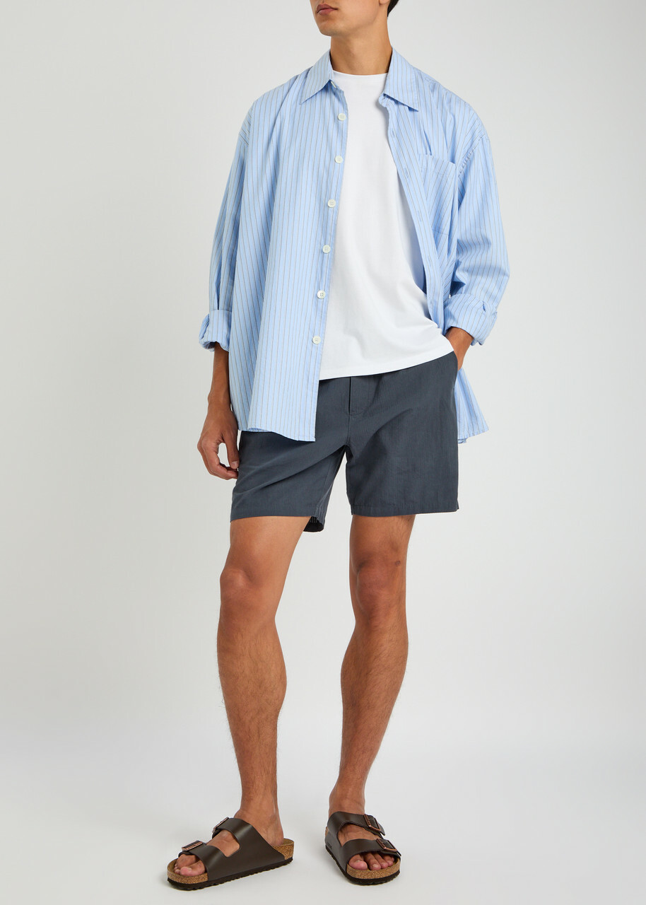 Paige Teague Cotton Shorts Navy