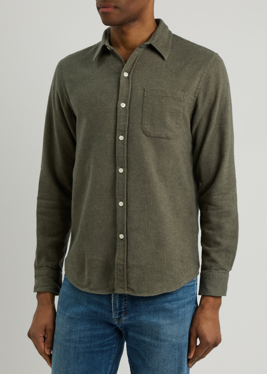 Colorful Standard Flannel Shirt Olive
