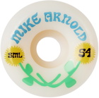 SML. Wheels White Mike Arnold The Love Series Skateboard Wheels, 54 mm