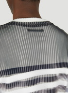 Y/Project x Jean Paul Gaultier  - Mariniere Mesh Cover Sweater in White