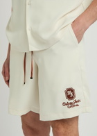 Amiri Chateau Appliquéd Woven Shorts White
