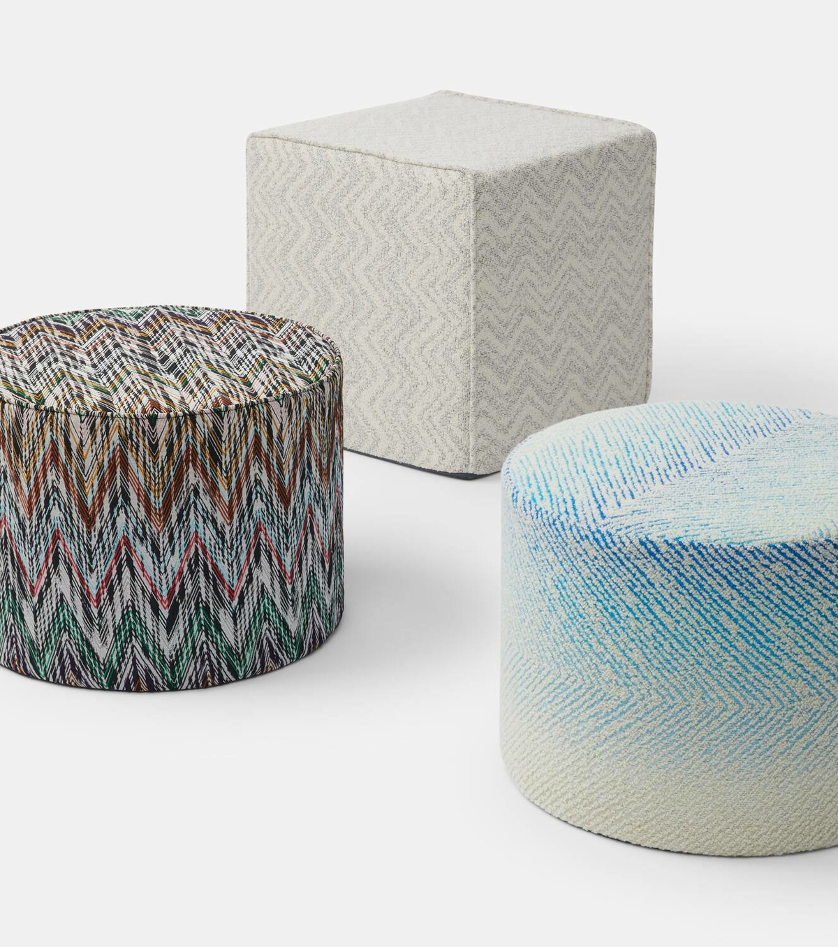 Missoni Columbia zigzag jacquard pouf