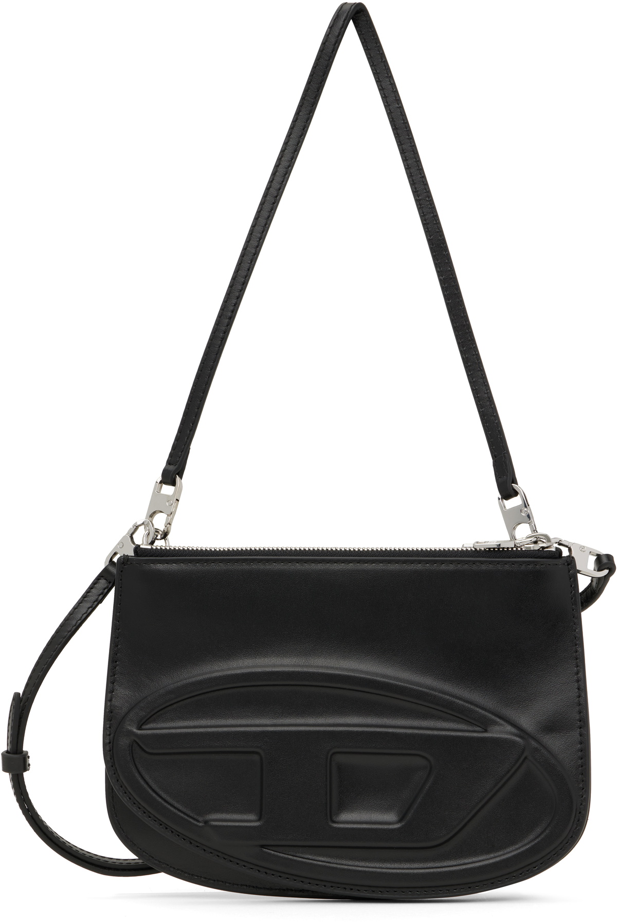 【関税込み】Diesel ブラック 1DR-Camera バッグ Women's 1DR-Camera bag in premium leather | Black | Diesel