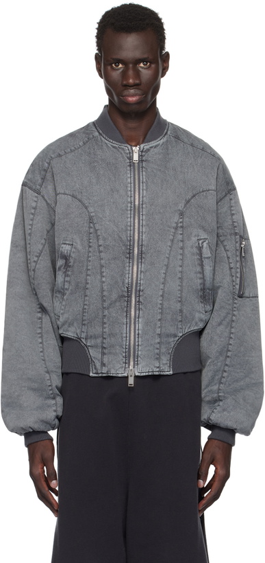Photo: Han Kjobenhavn Gray Zip Bomber Jacket