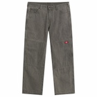 Dickies Men's Double Knee Loose Straight Denim Jeans in Grey Wash Tinted