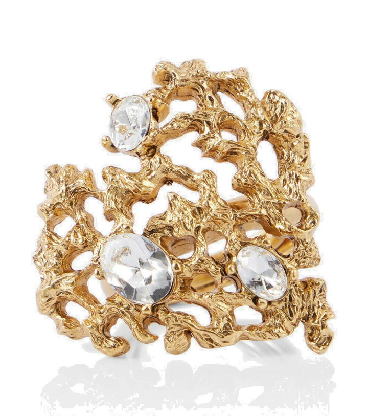 Photo: Oscar de la Renta Coral Heart embellished ring