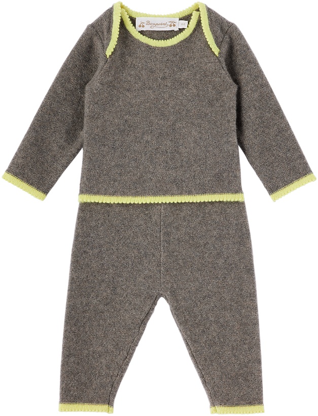 Photo: Bonpoint Baby Gray Bambini Sweater & Lounge Pants Set