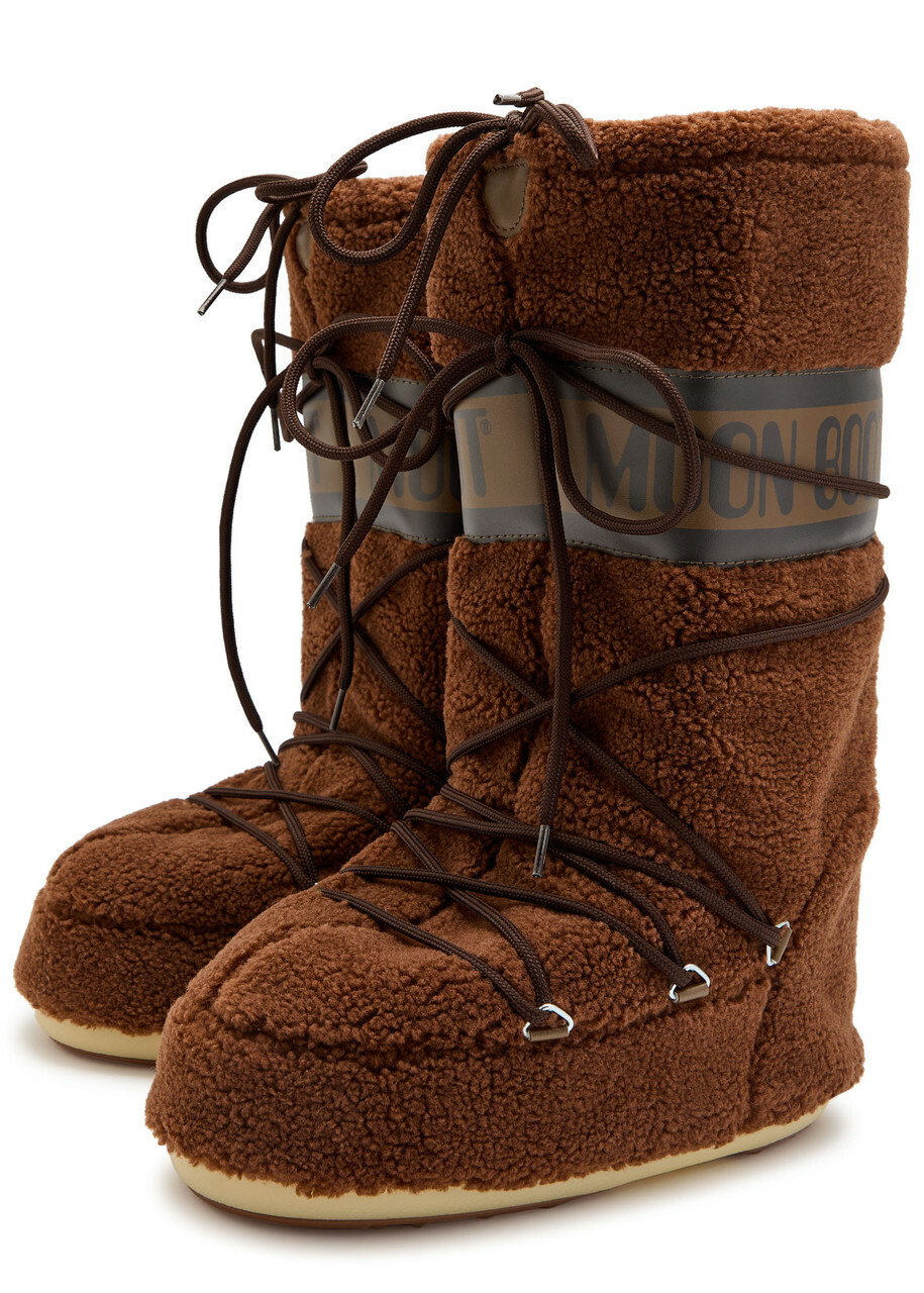 Moon Boot Icon Fleece Mid-calf Snow Boots Brown 4244 (IT42 44 / UK9