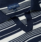 Peter Millar - Spring Sails Striped Merino Wool, Silk and Linen-Blend Polo Shirt - Blue