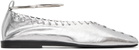 Jil Sander Silver Ring Ballerina Flats
