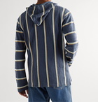 Faherty - Baja Striped Cotton Hoodie - Blue