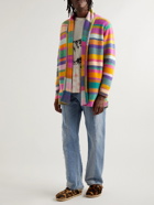 The Elder Statesman - Shawl-Collar Striped Cashmere Cardigan - Multi