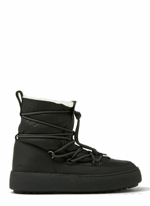Photo: Moon Boot - MTrack Shearling Boots in Black