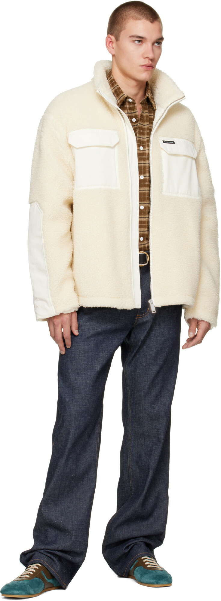 Canada Goose Off-White Harrier Fleece Jacket
