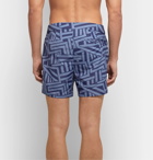 Frescobol Carioca - Modernist Bretton Short-Length Printed Swim Shorts - Blue