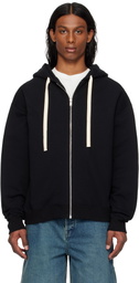 Jil Sander Black Zipped Hoodie