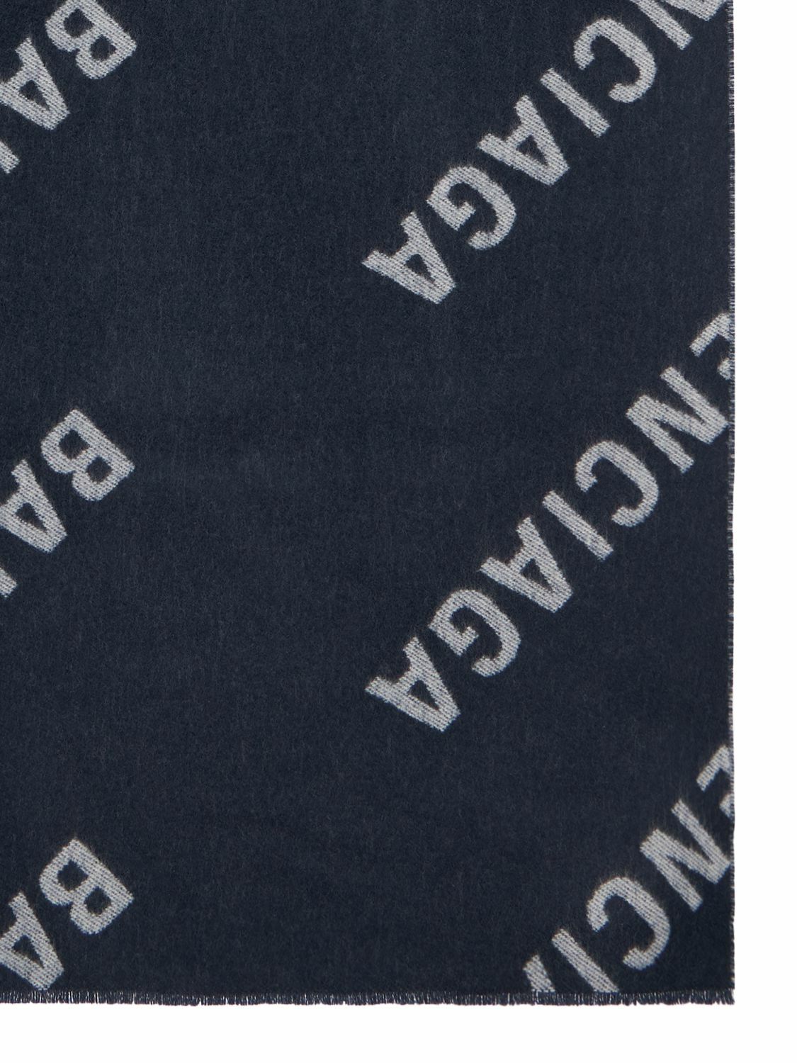 BALENCIAGA All Over Logo Wool Scarf Balenciaga BALENCIAGA All Over Logo Wool Scarf Balenciaga