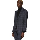 Boss Navy Checkered Novan6 Ben2 Suit