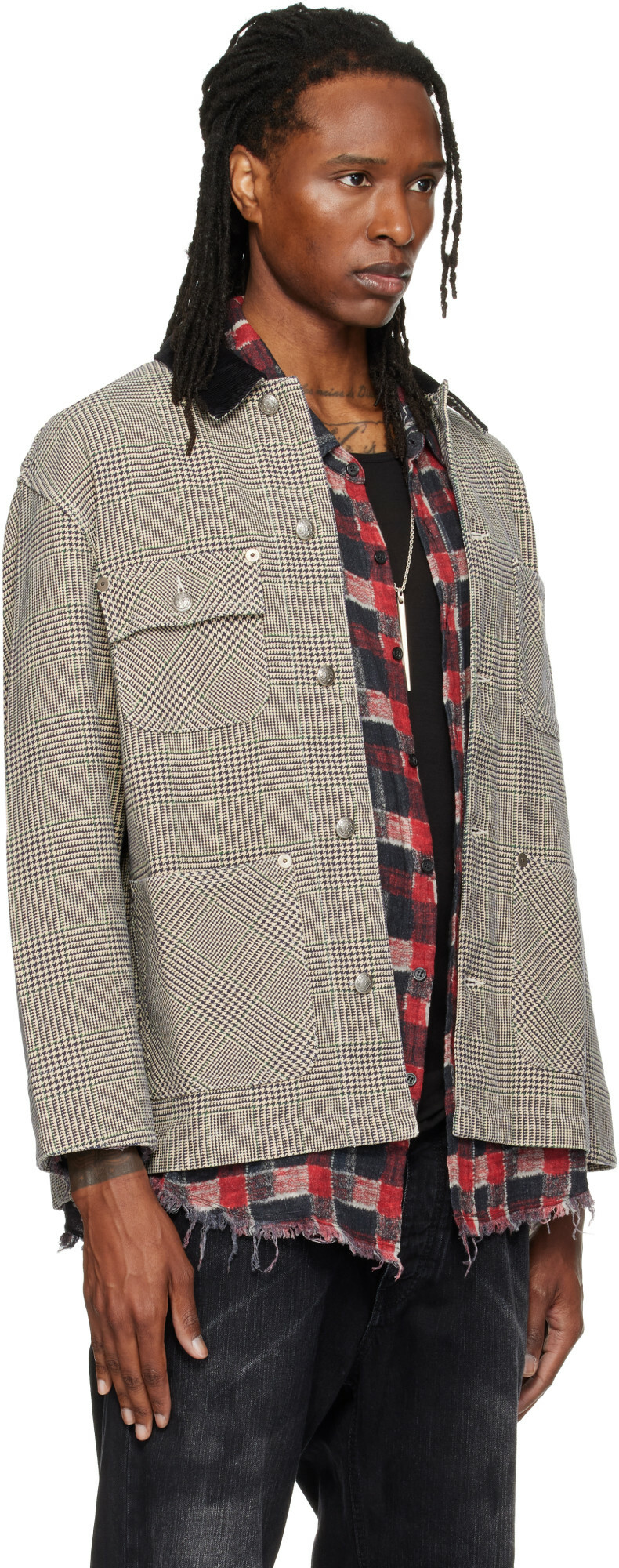 R13 Gray Relaxed Chore Jacket