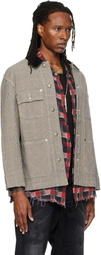 R13 Gray Relaxed Chore Jacket