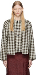 UMBER POSTPAST Beige & Brown Check Jacket