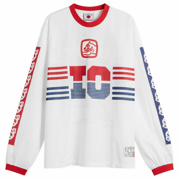 Photo: ICECREAM Men's Moto Ls Mesh Shirt in White